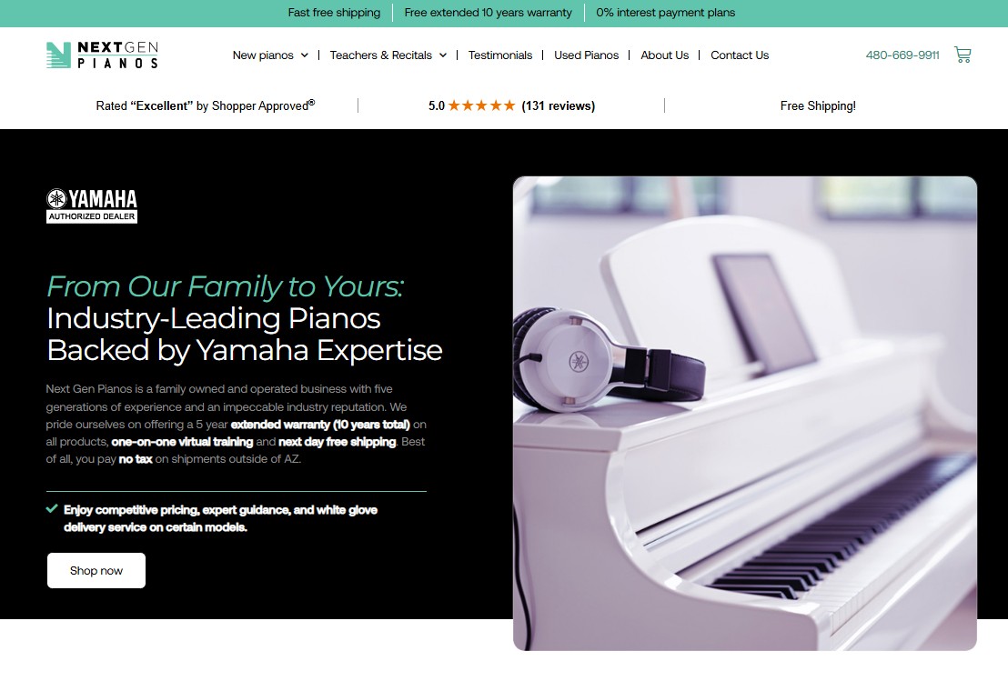 NextGen Pianos WooCommerce and music teacher platform case study
